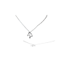 Silver stainless steel horse necklace