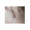 Silver stainless steel horse necklace