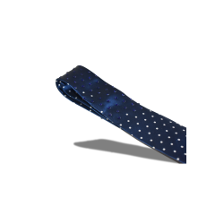 Blue Polka Dot Crystal Tie